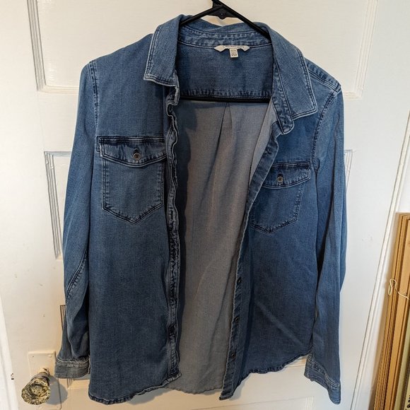 Calvin Klein Denim Button Down Shirt - Picture 1 of 4